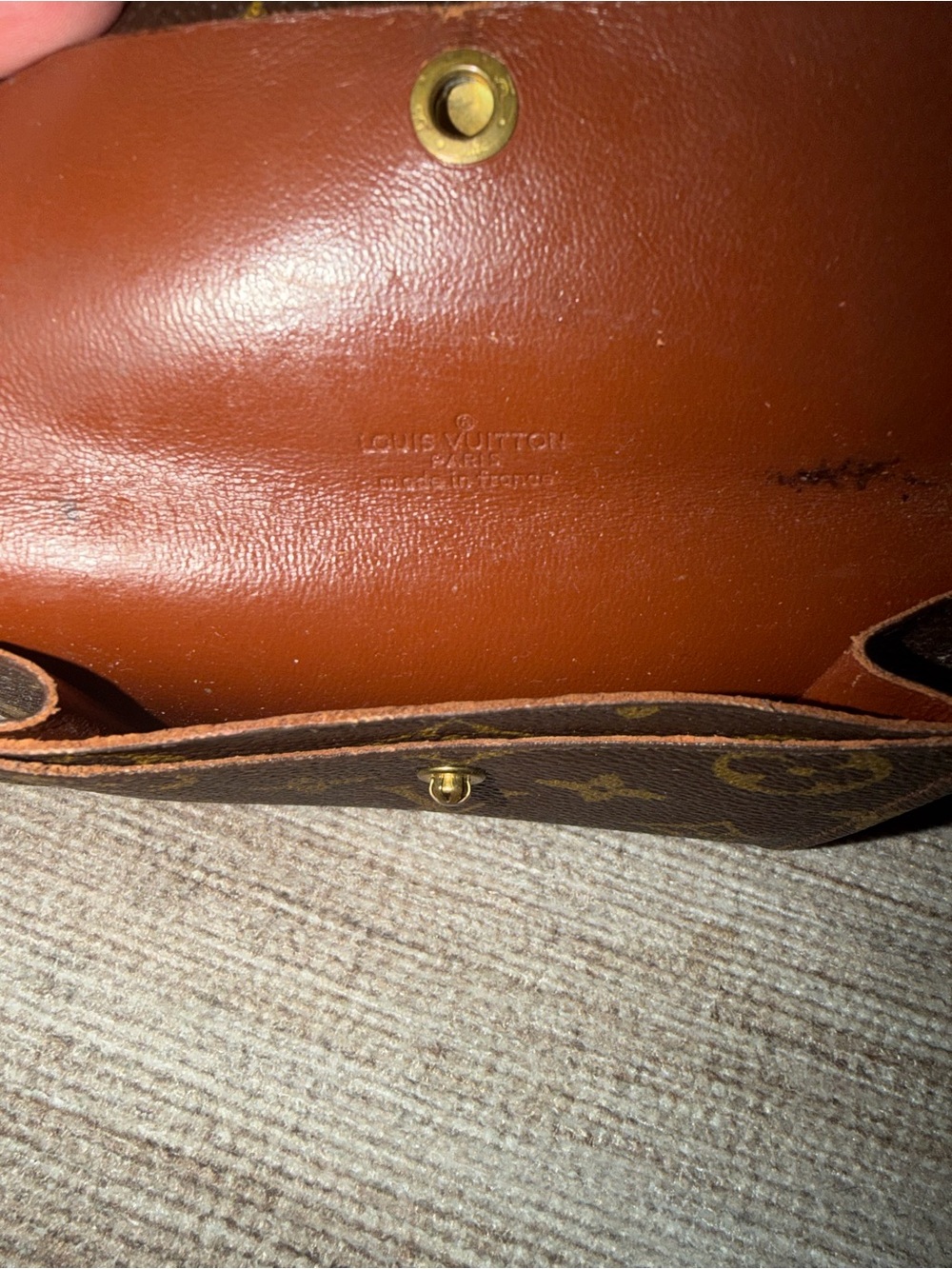 Louis Vuitton Monogram Canvas Card / Key / Passport Holder in Brown and Gold - Picture 5 of 5